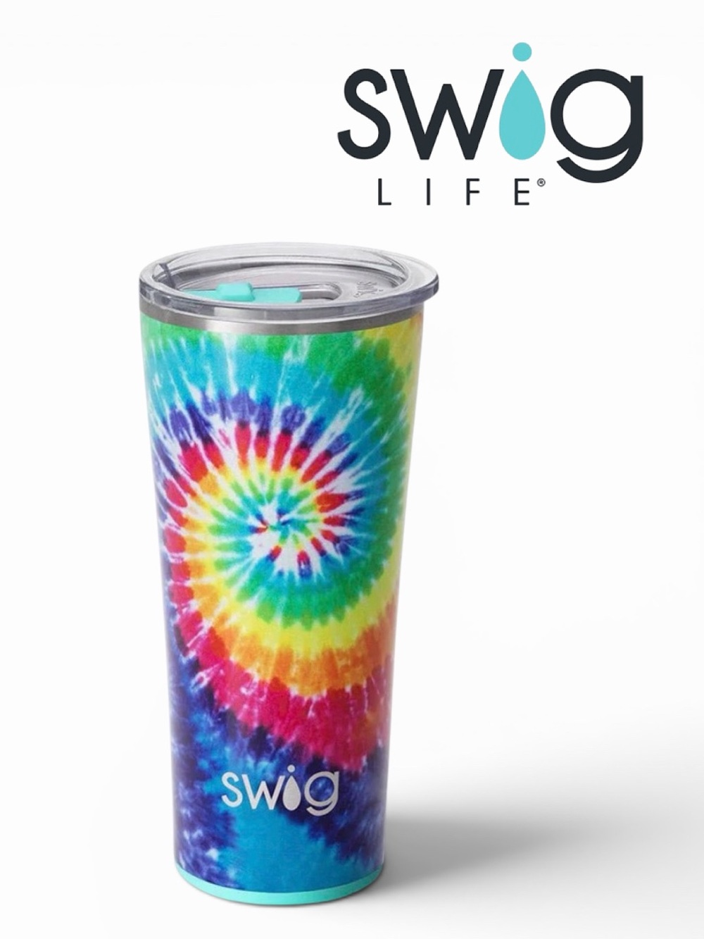 SWIG Life Swirled Peace  Tie-Dye Insulated Tumbler, 22 oz